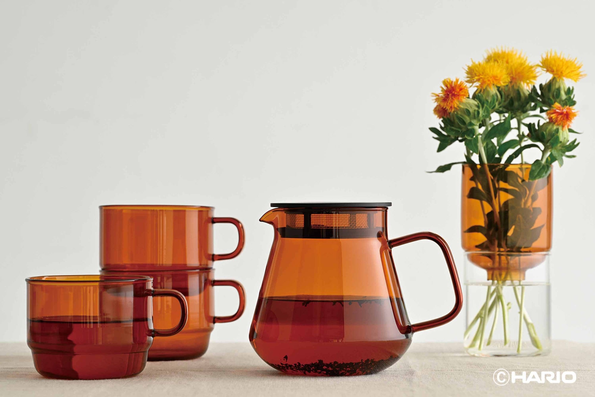 Hario - Colors Glass Coffee and Tea Server 600mL: Grey