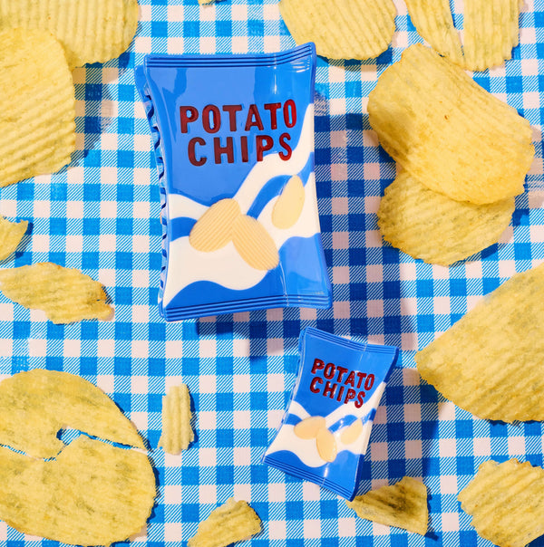 Large Potato Chip Bag Hair Claw Clip