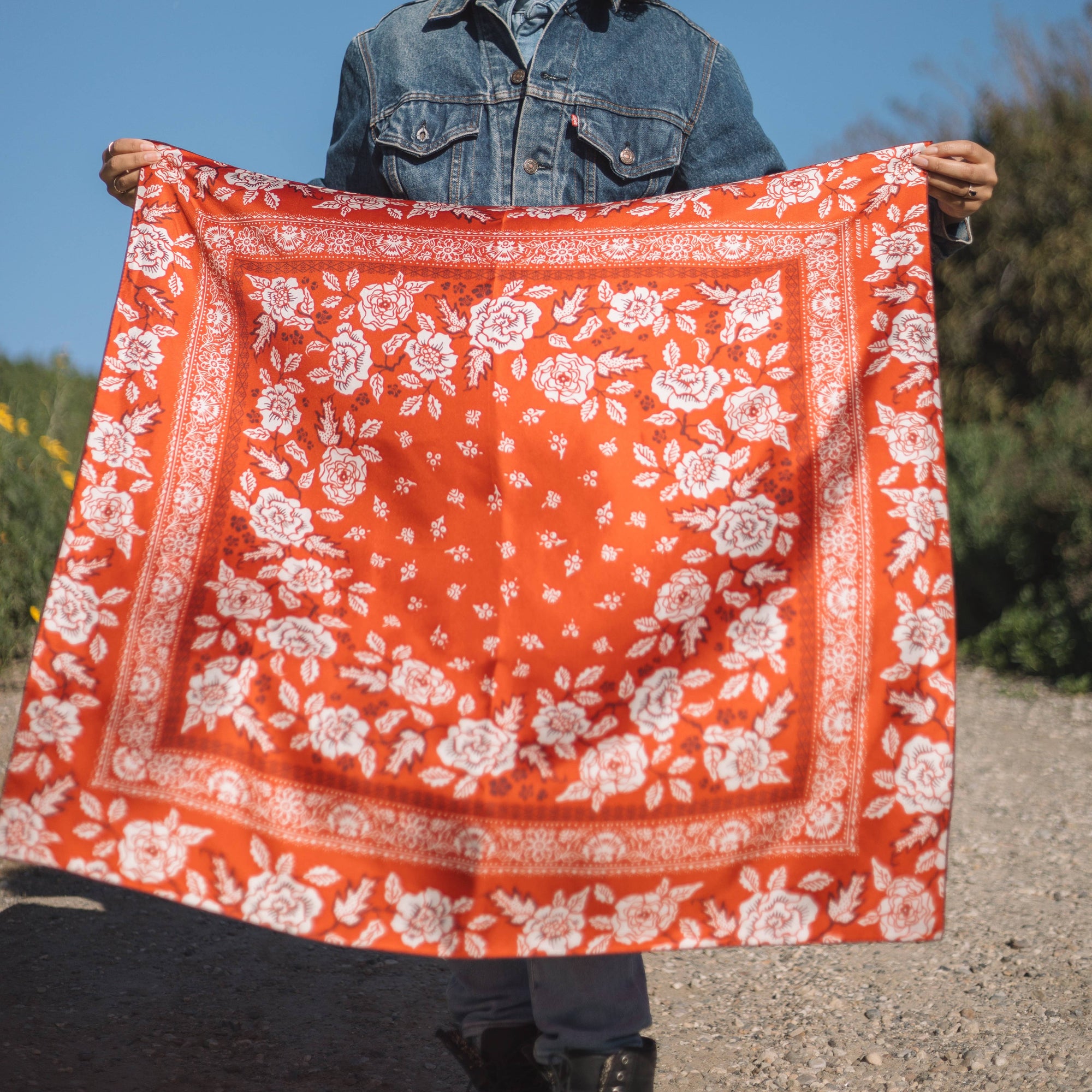 Silk Twill Scarf - Rosey in Red Hot