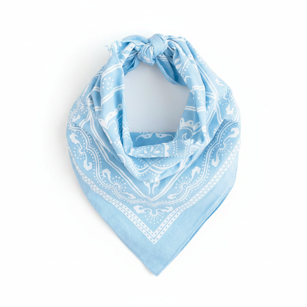 Western Bandana - Light Blue