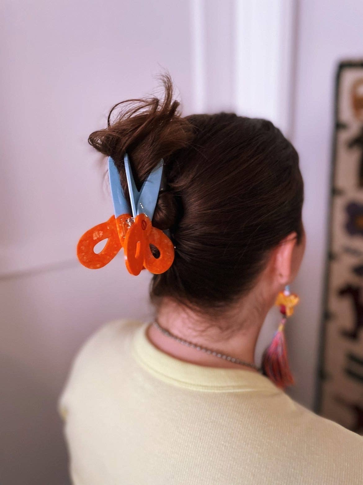 The Peach Fuzz - Scissors Hair Claw: Large