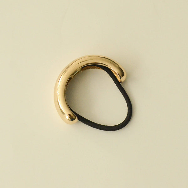 nar'sha Wide Metal Cuff Hair Tie Gold
