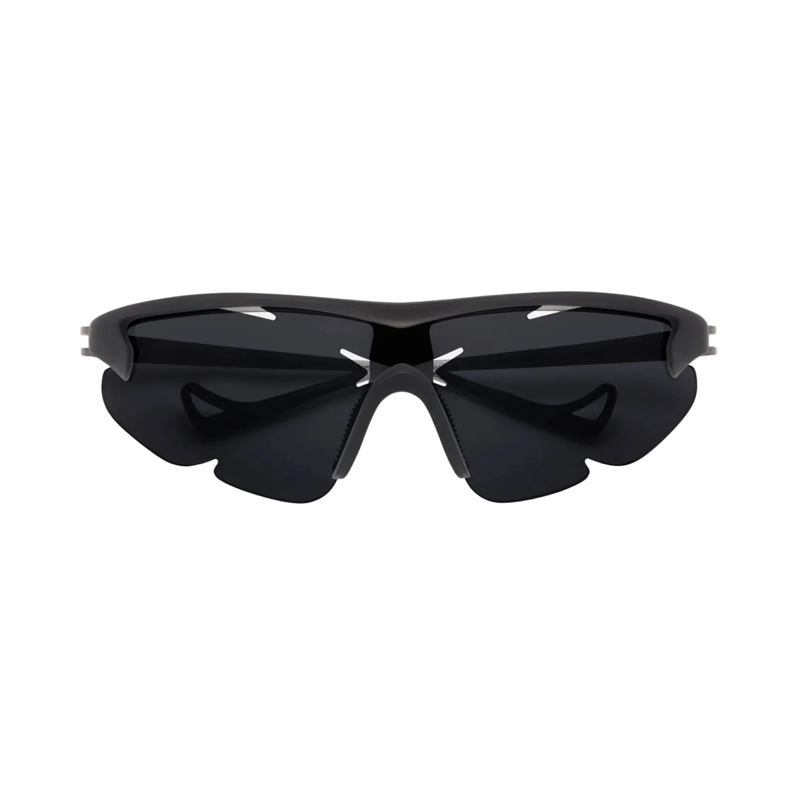Black sunglasses on a white background