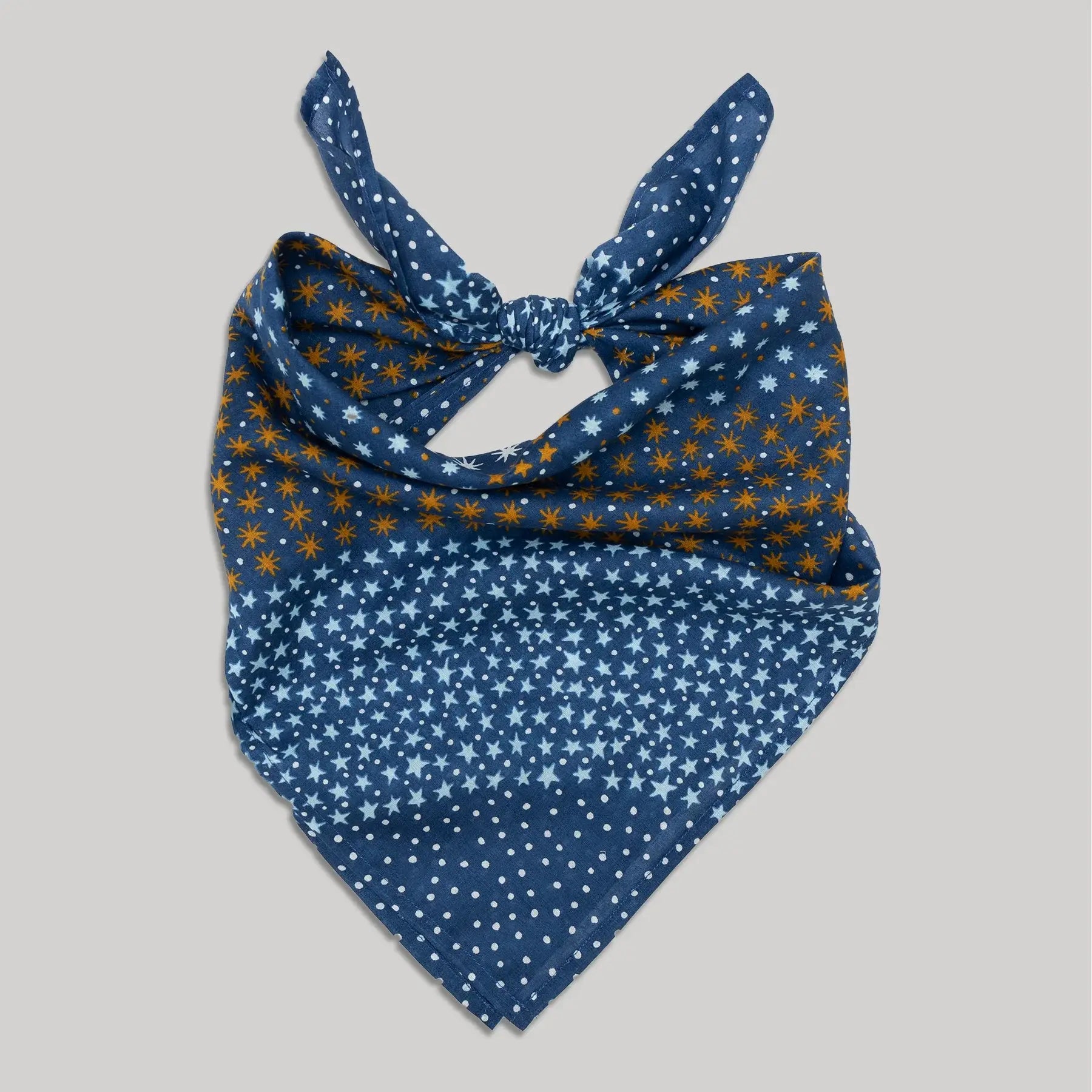 Cotton Starry Bandana in Navy