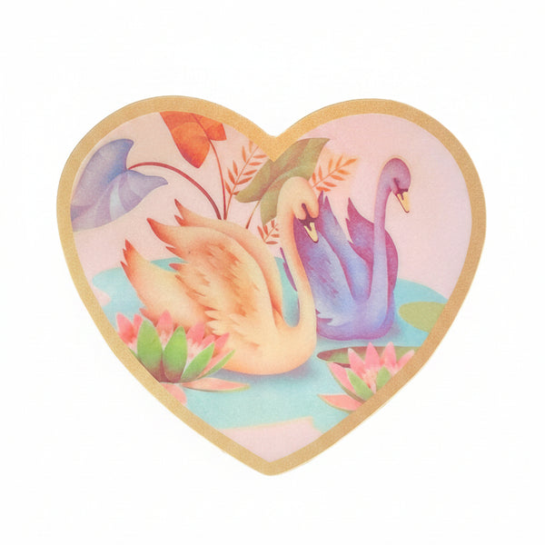 Swan Friends Sticker