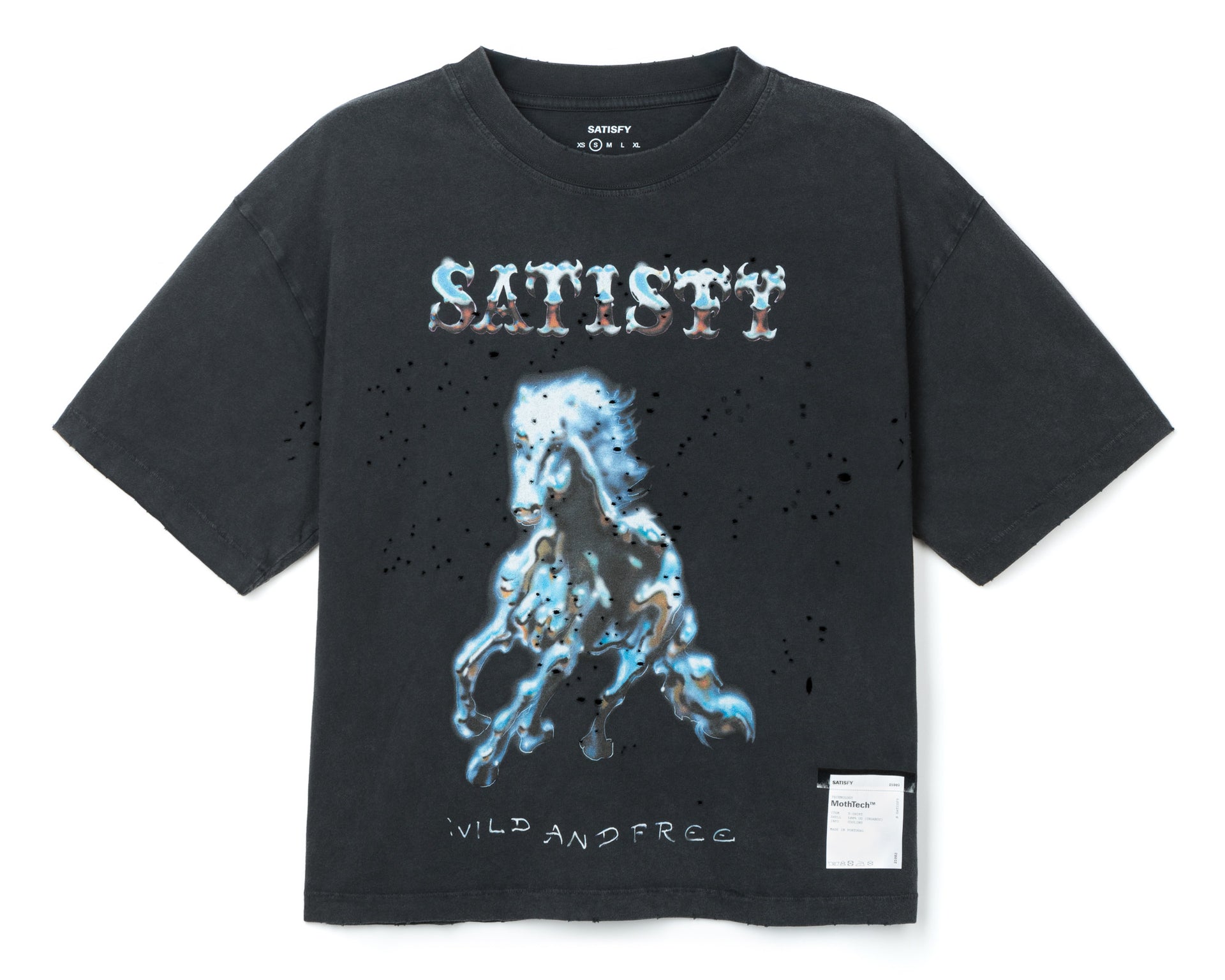 SATISFY - MothTech™ T-Shirt  - Aged Black Stallion