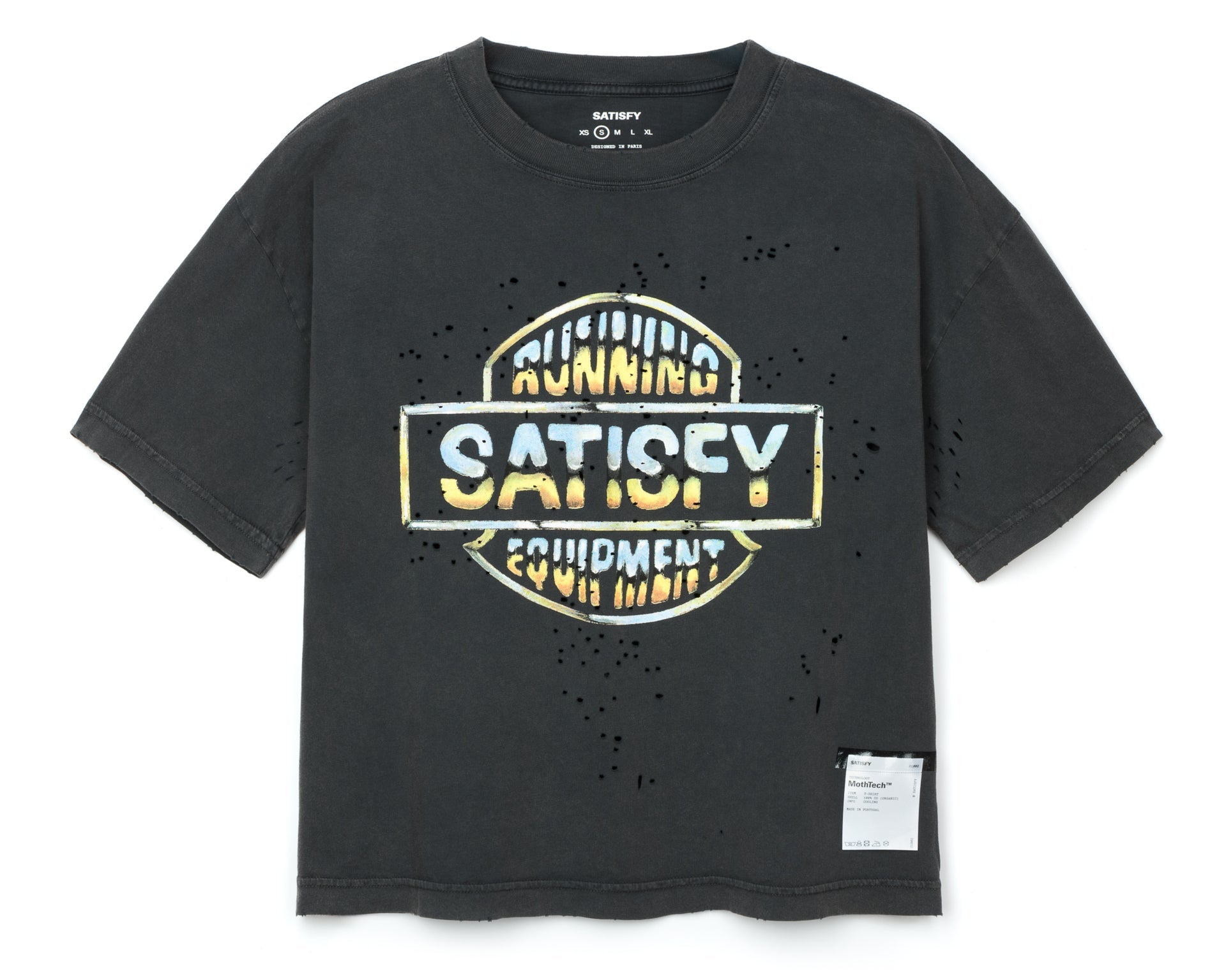 SATISFY - (women's) MothTech™ T-Shirt - Authorized Dealer - Aged Black