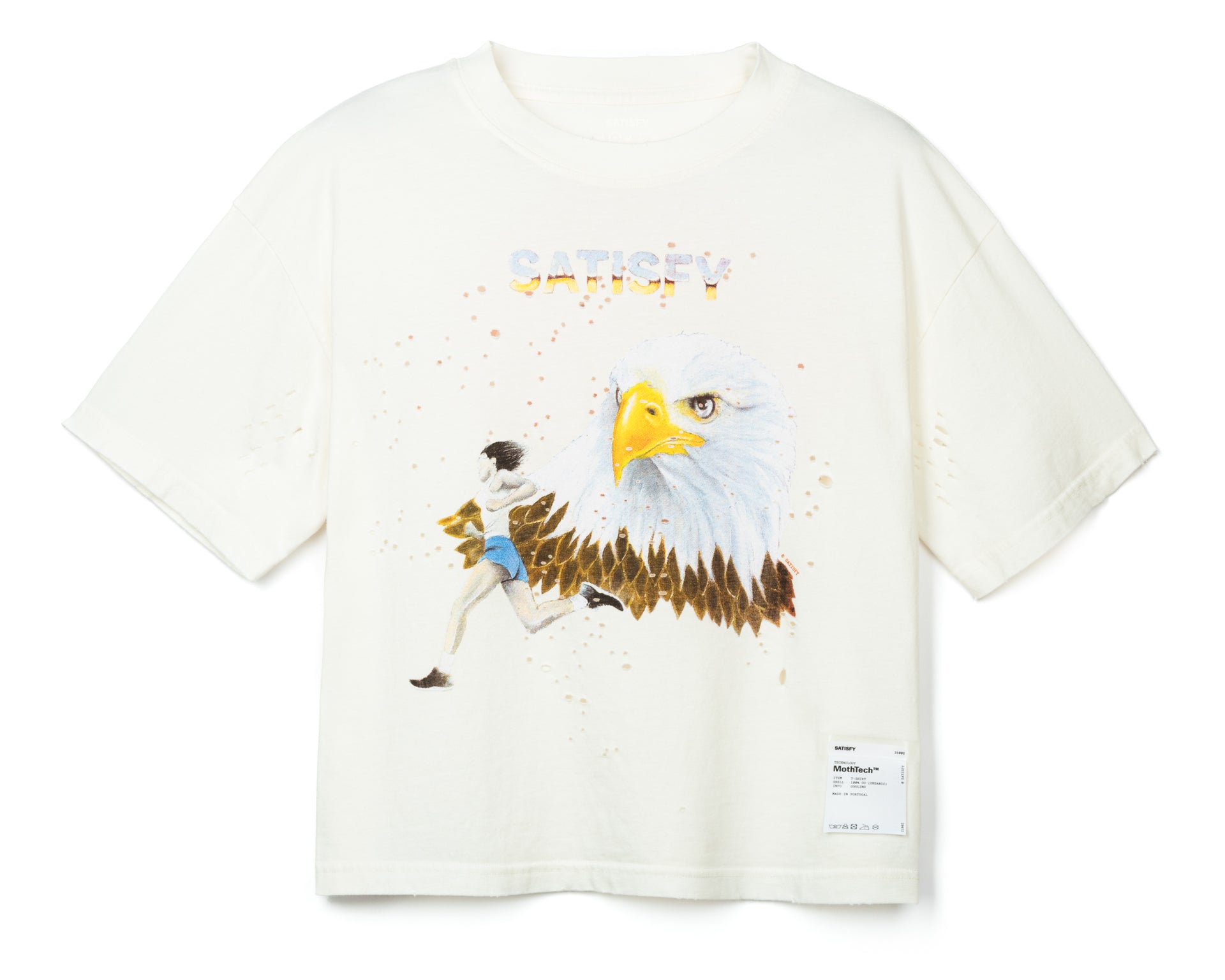 SATISFY - (women's) MothTech™ T-Shirt - Eagle Runner - Off White