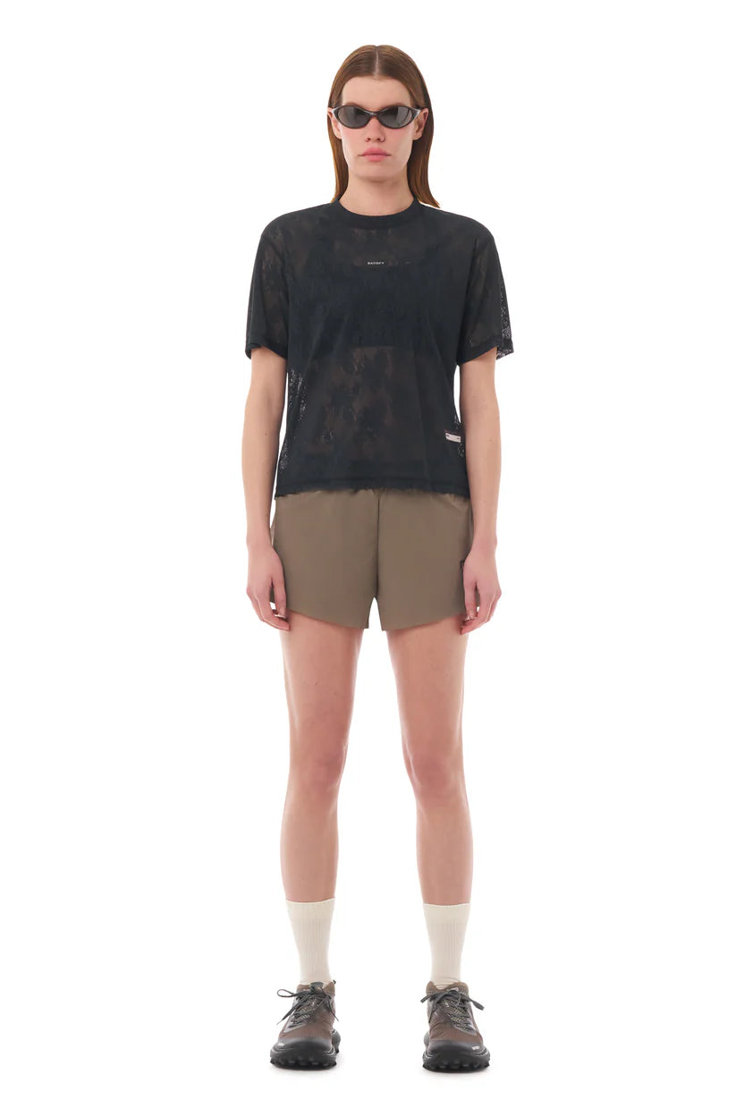 SATISFY - Women's Space-Lace T-Shirt - Black