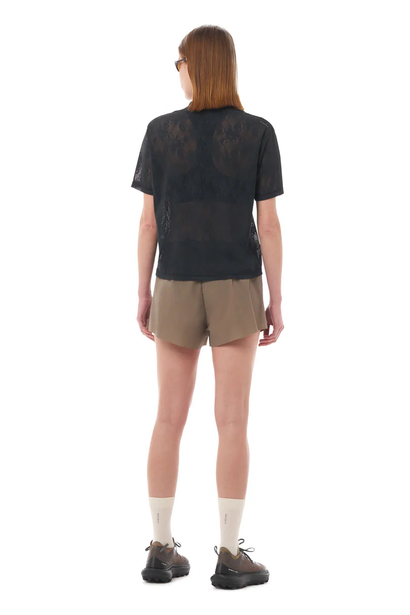 SATISFY - Women's Space-Lace T-Shirt - Black