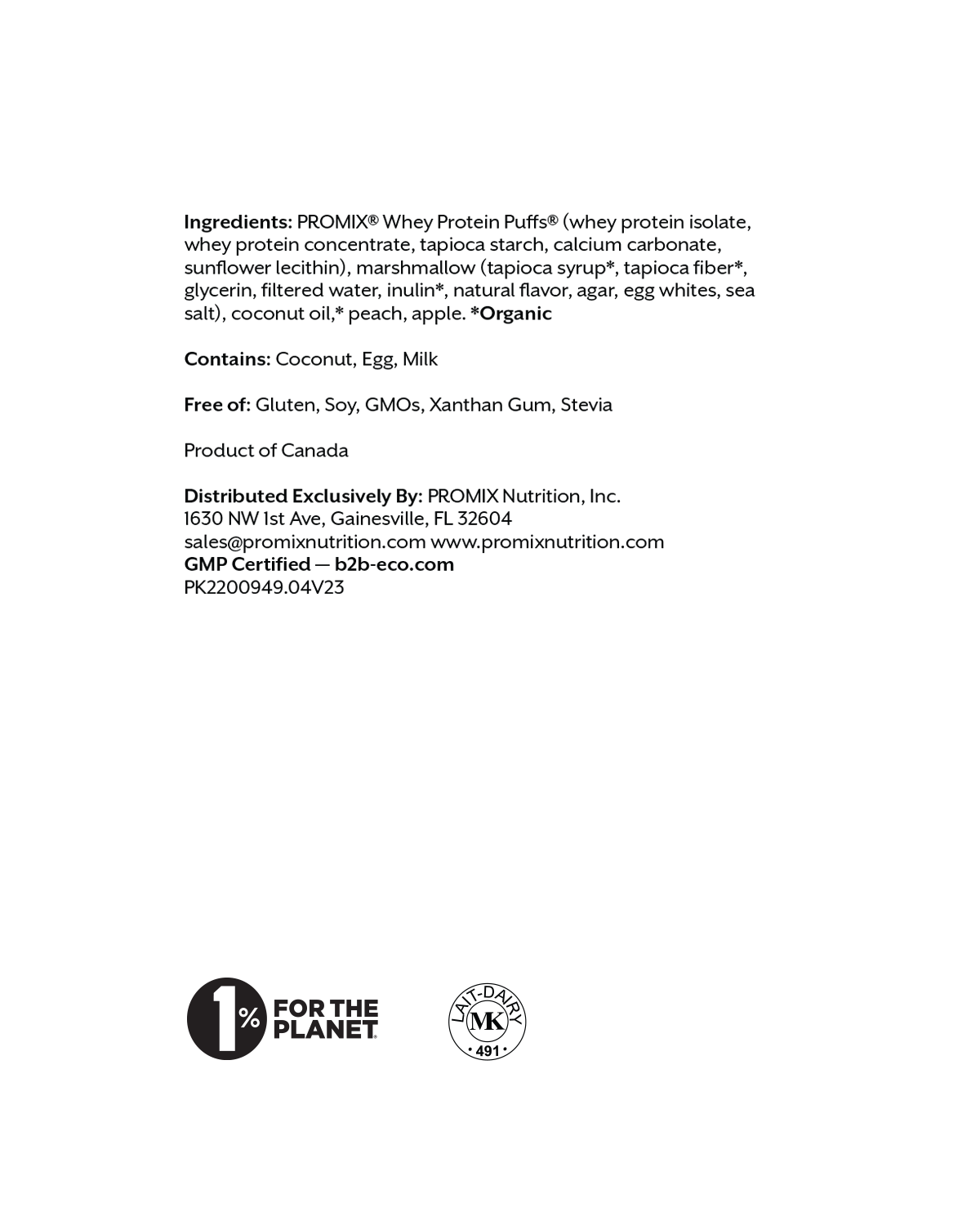 Promix - Protein Puff Bars - Peach