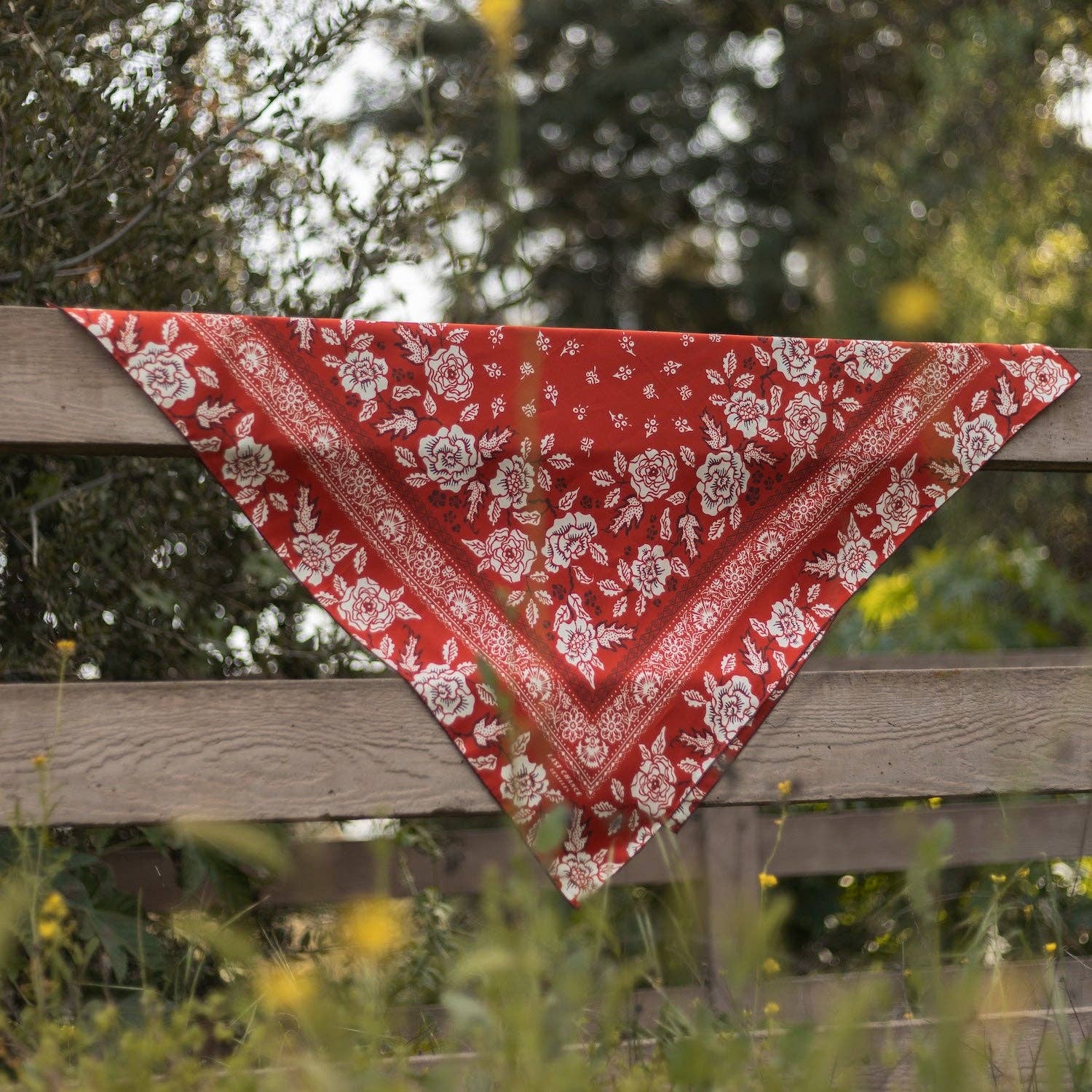 Silk Twill Scarf - Rosey in Red Hot