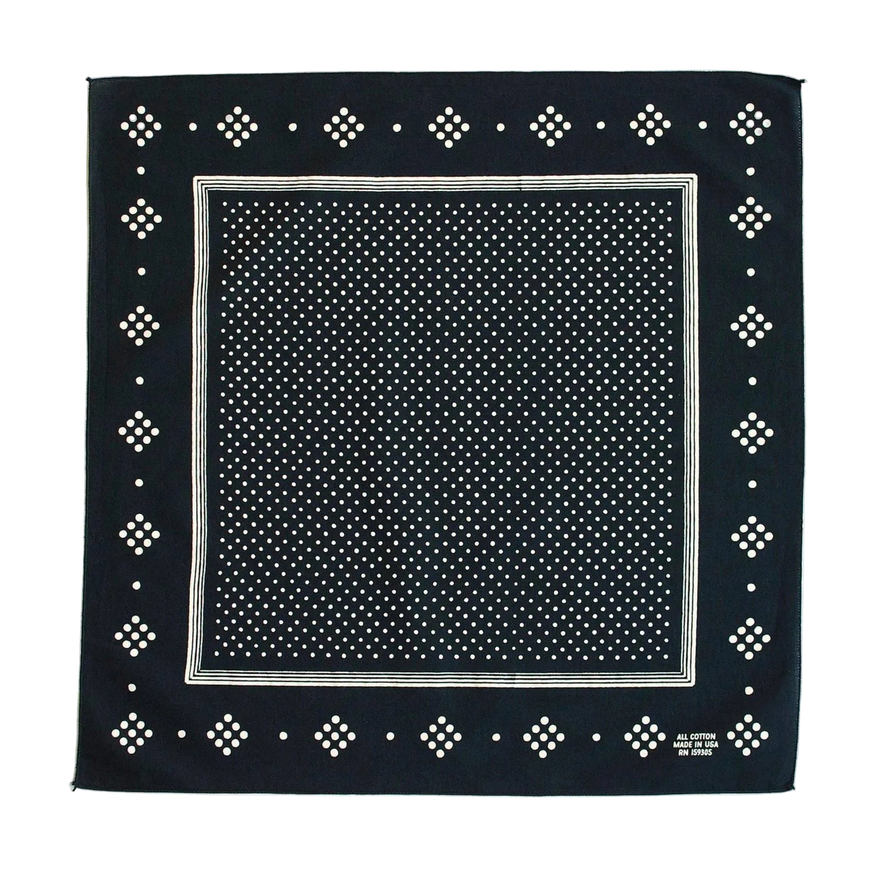 Polka Dot Bandana - Black