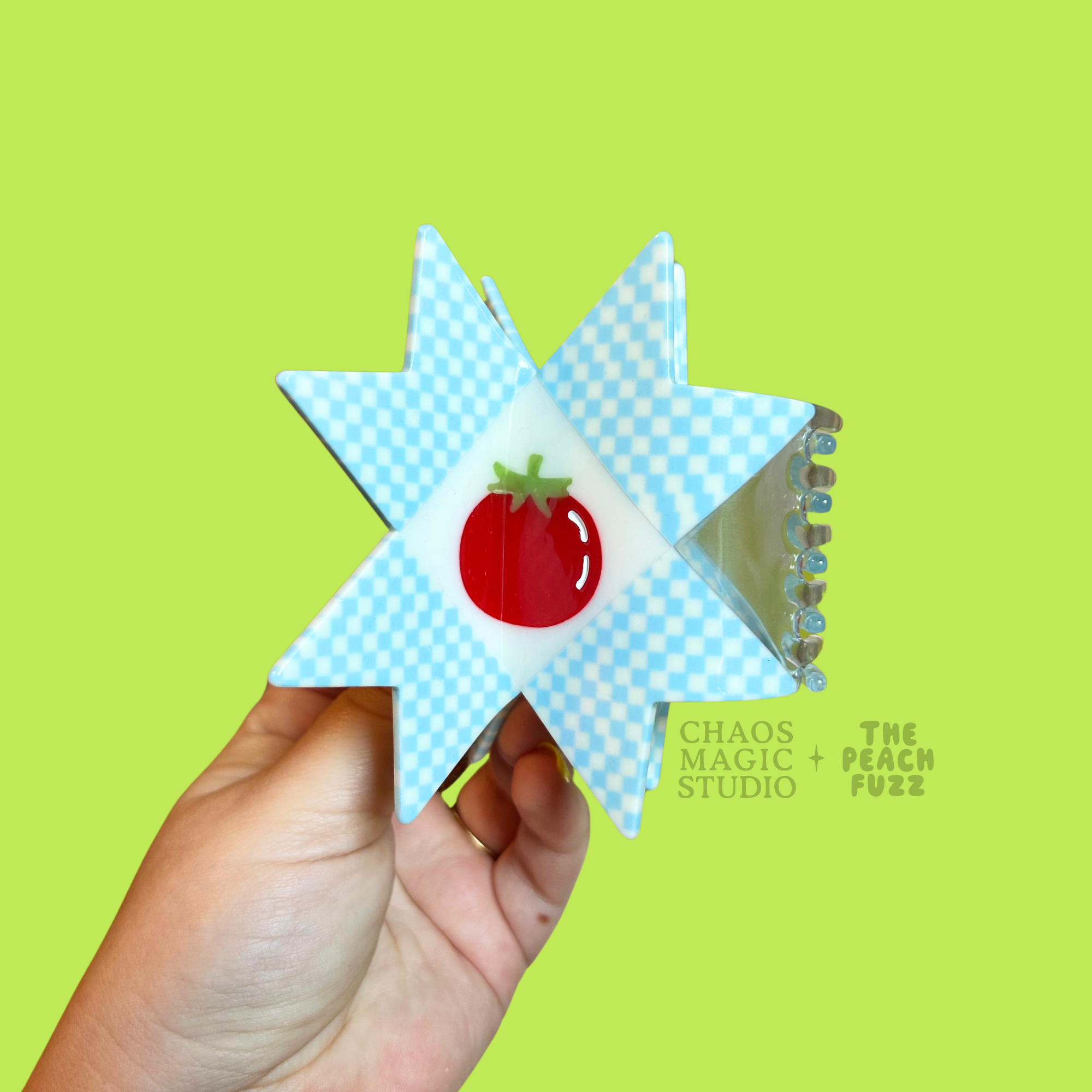 CHUNKS Hair Claw Clip - Tomato Quilt