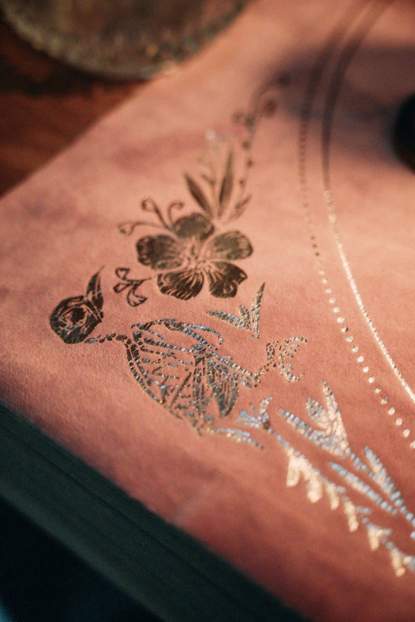 13th Press - Altar Cloth - "Celestial" - Blush Pink Velvet + Silver Foil