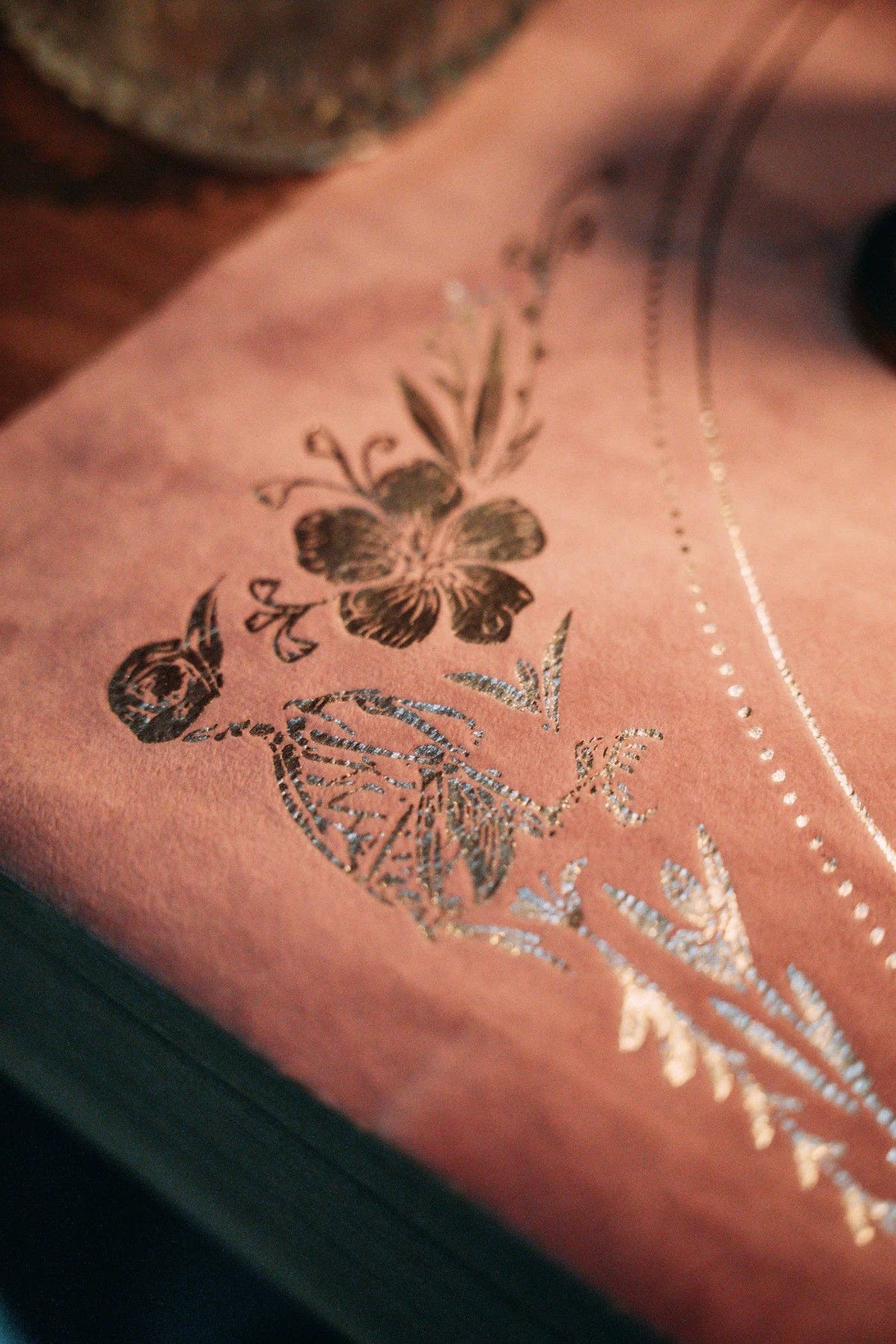 13th Press - Altar Cloth - "Celestial" - Purple Velvet + Gold Foil