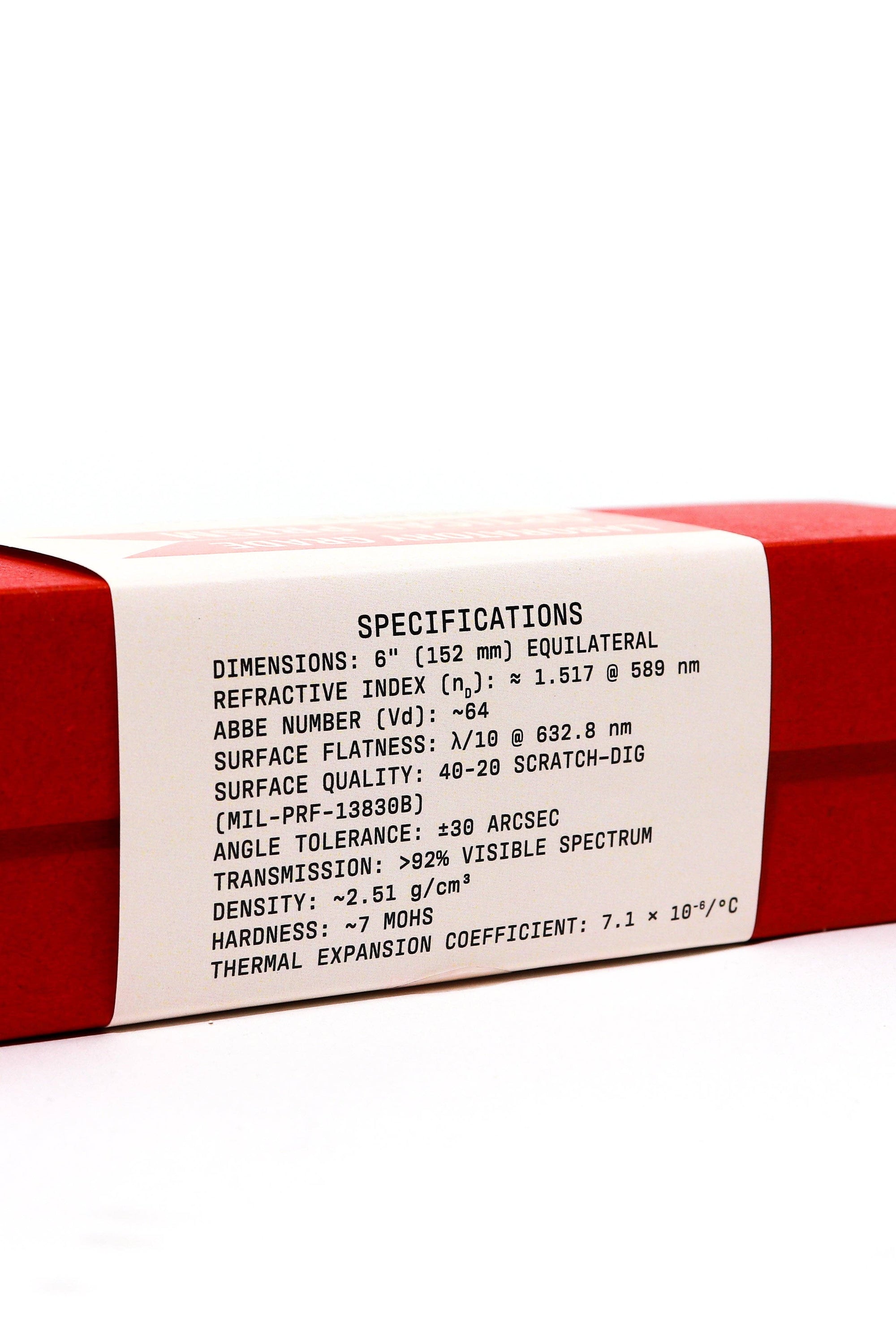 Laboratory Glass Prism - 6"