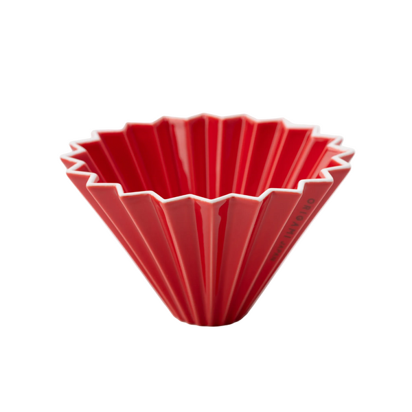 Origami - Pour Over Coffee Dripper - Porcelain - Red