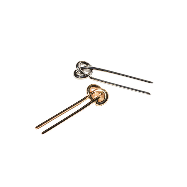 nar'sha - Knot-shaped Hair Stick - Silver