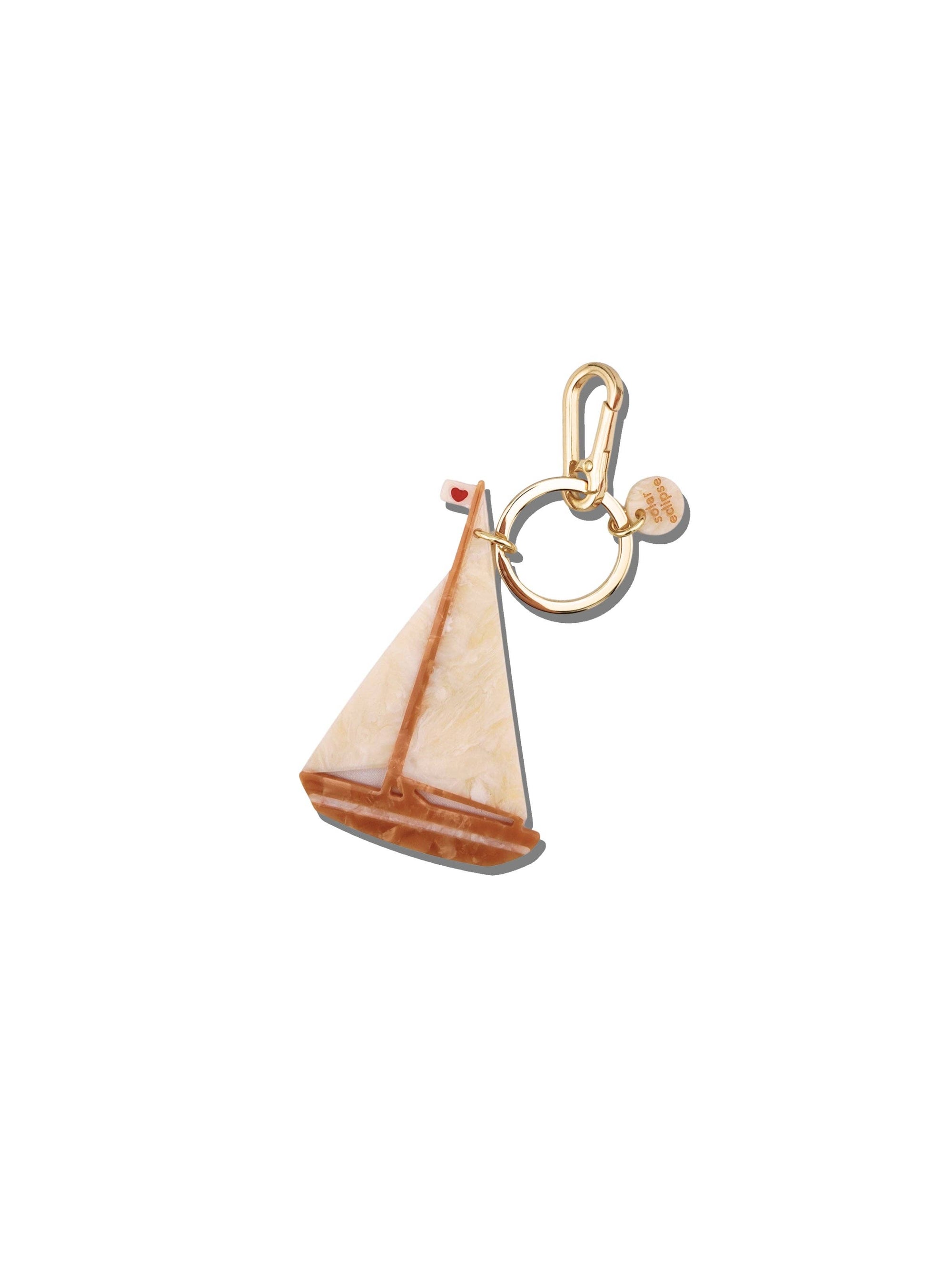 Solar Eclipse - Sailboat Bag Charm + Keychain - Blue