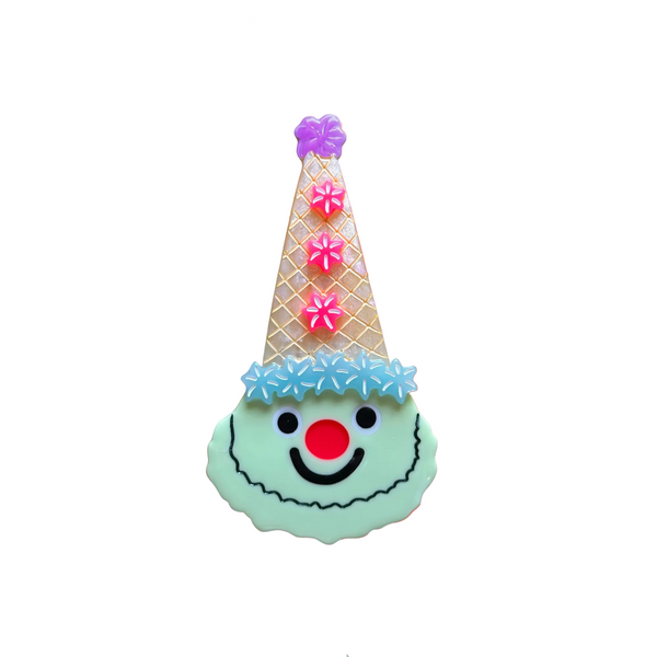Ice Cream Clown Hair Clip