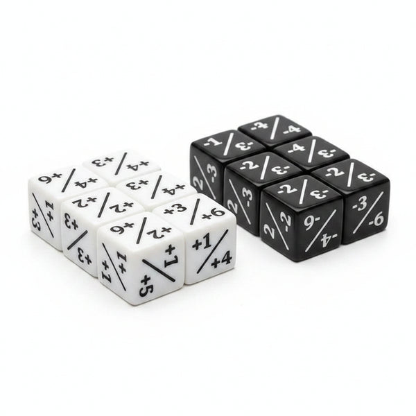 Magic The Gathering - Life Counter Dice Tokens - Black & White Set