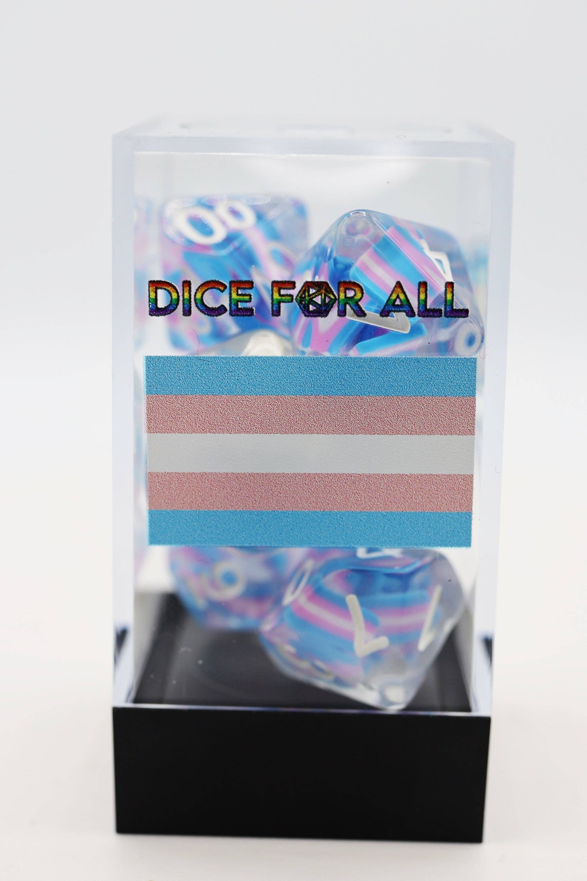 Transgender Flag RPG Dice Set