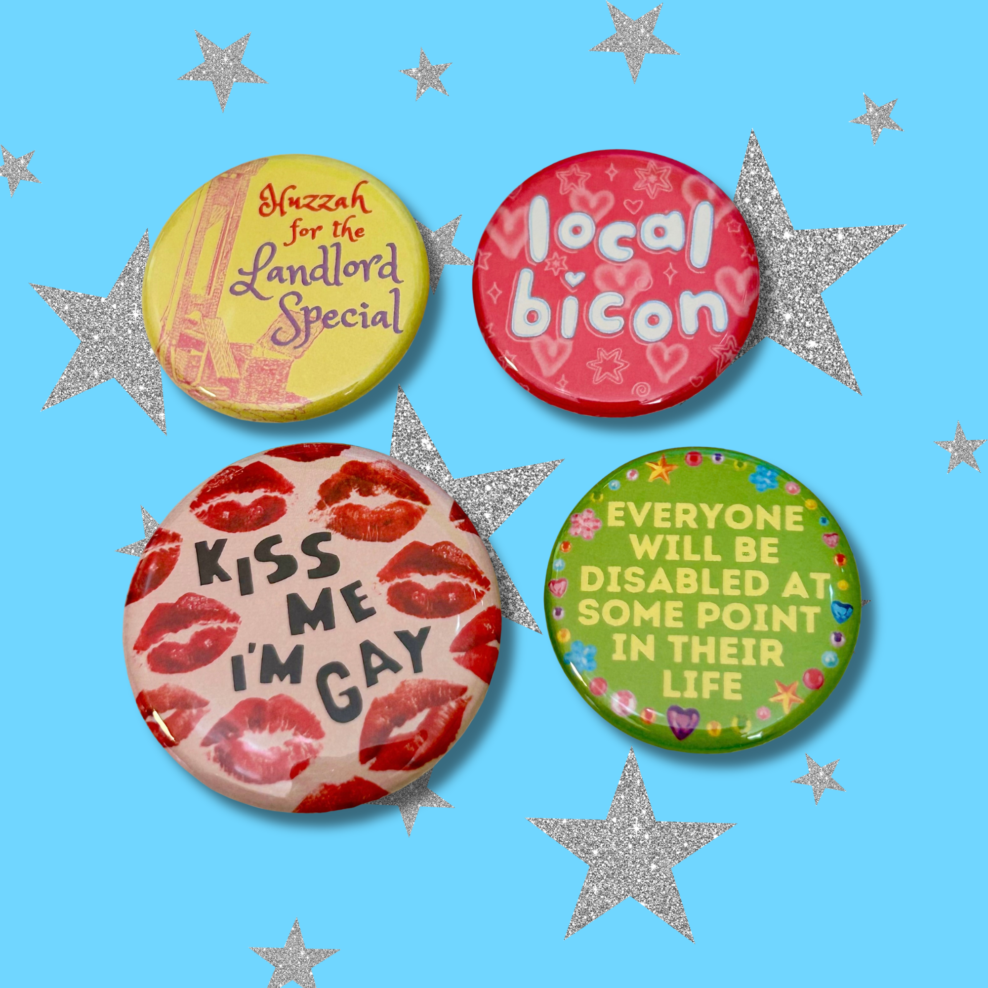 Kiss Me I’m Gay Button