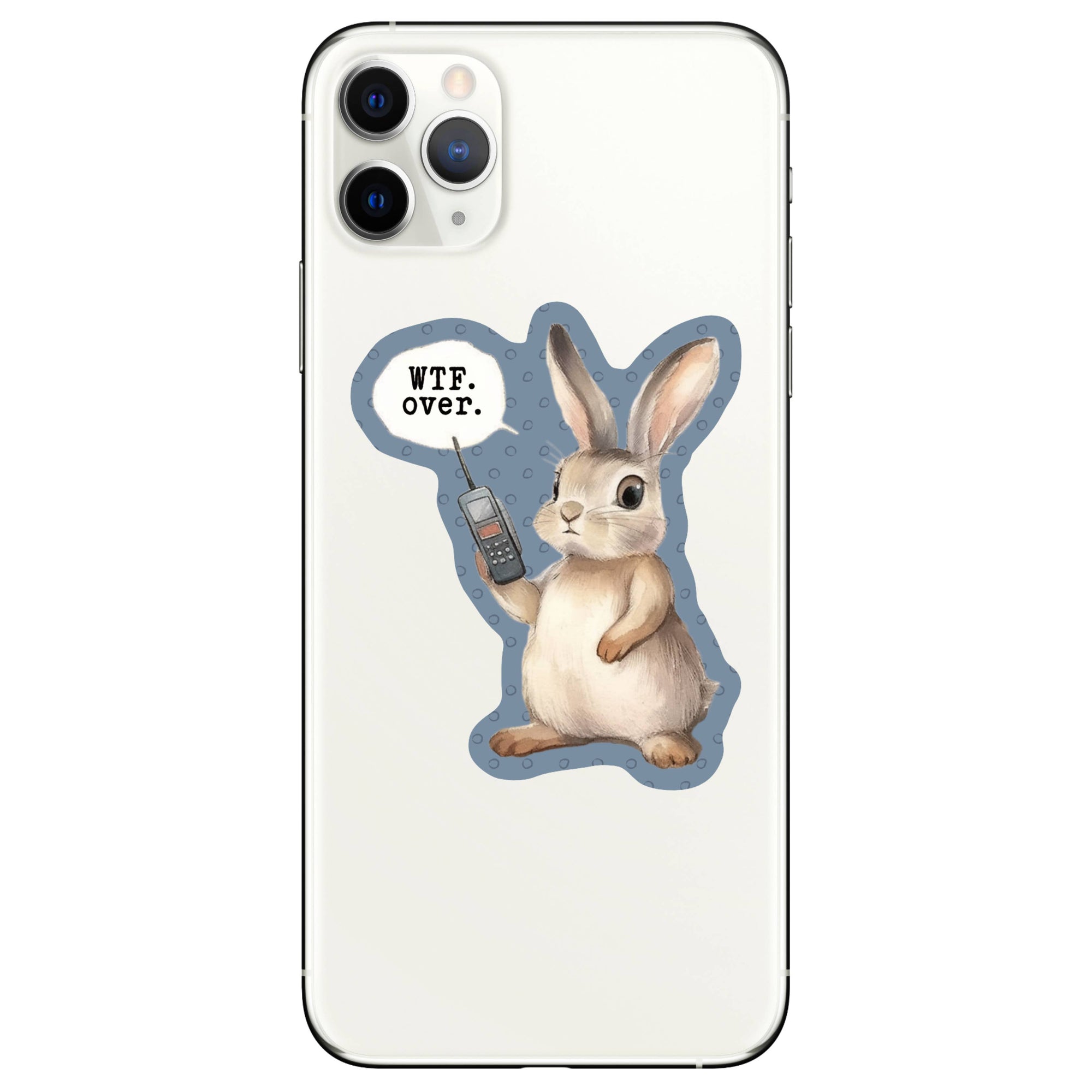 Juju and Moxie - Funny Bunny Rabbit Swear WTF High Quality Vinyl Sticker