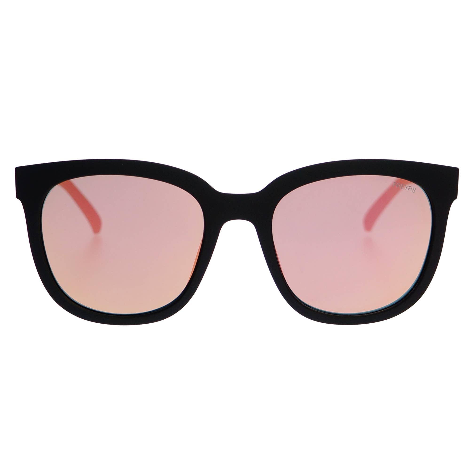 FREYRS Eyewear - Taylor Sunglasses - Matte Black / Pink Mirror
