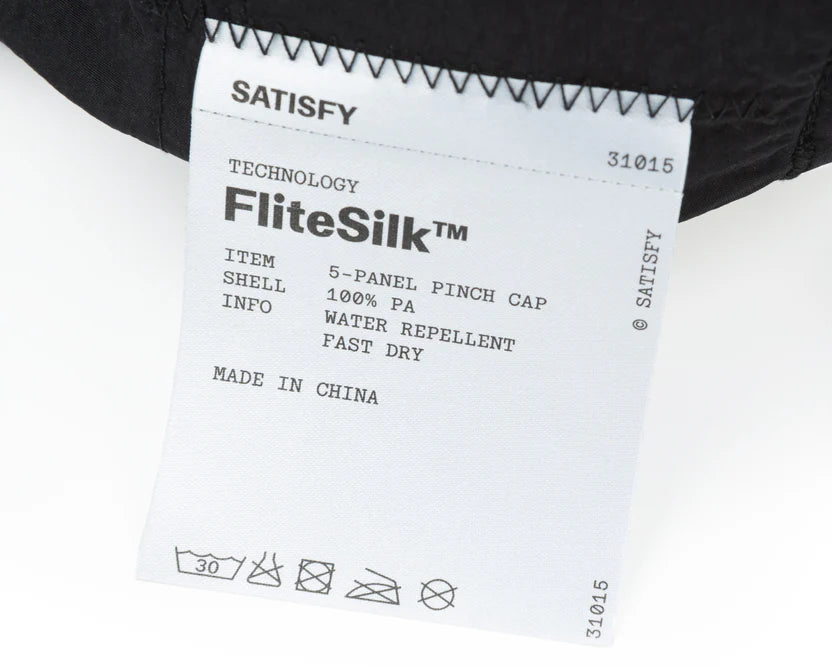 SATISFY - FliteSilk™ 5‑Panel Pinch Cap - Black Off Road