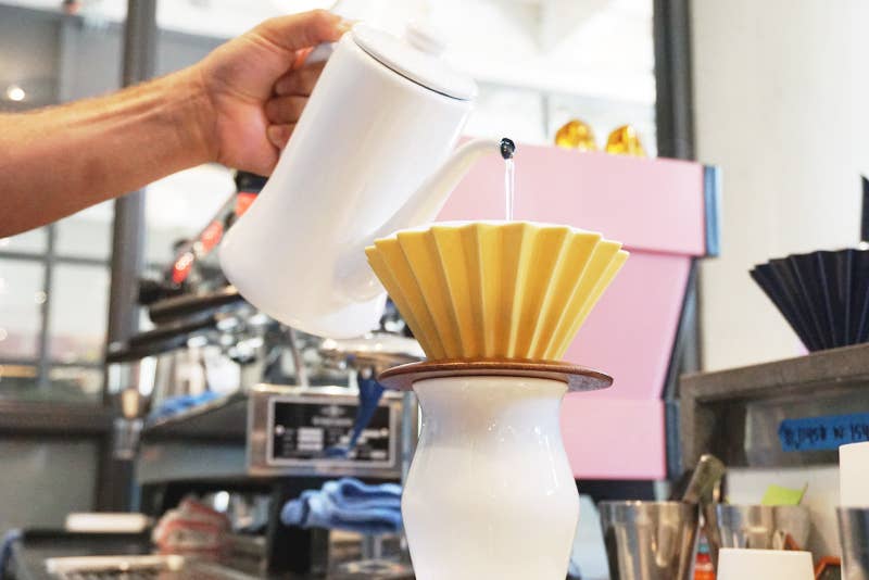 Origami - Pour Over Coffee Dripper - Porcelain - Red