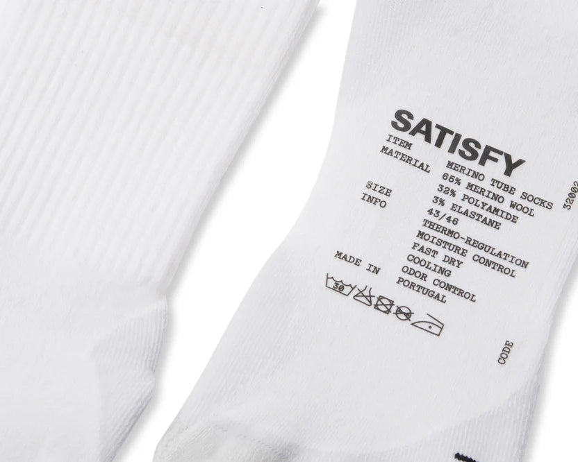 SATISFY - Merino Nylon Tube Socks - Off-White