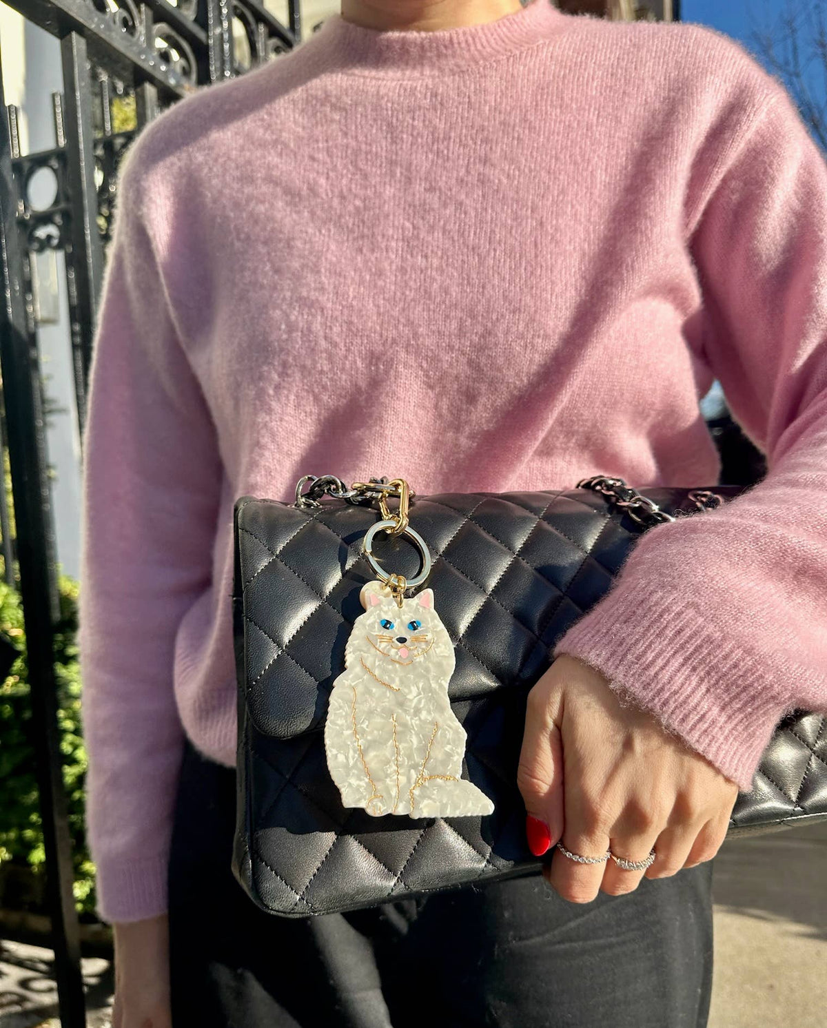 Solar Eclipse - Bag Charm & Keychain - Persian Cat