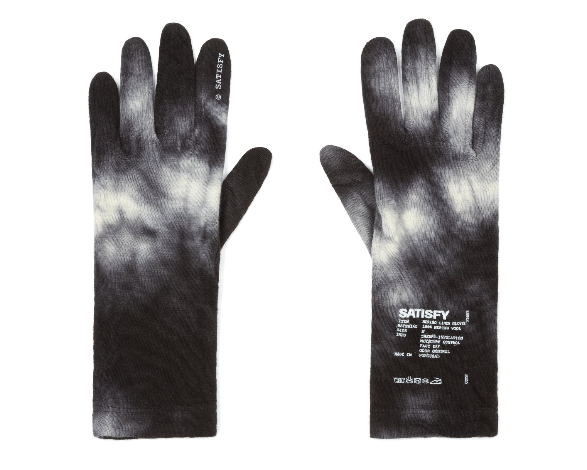 SATISFY - CloudMerino Liner Gloves - Batik Black