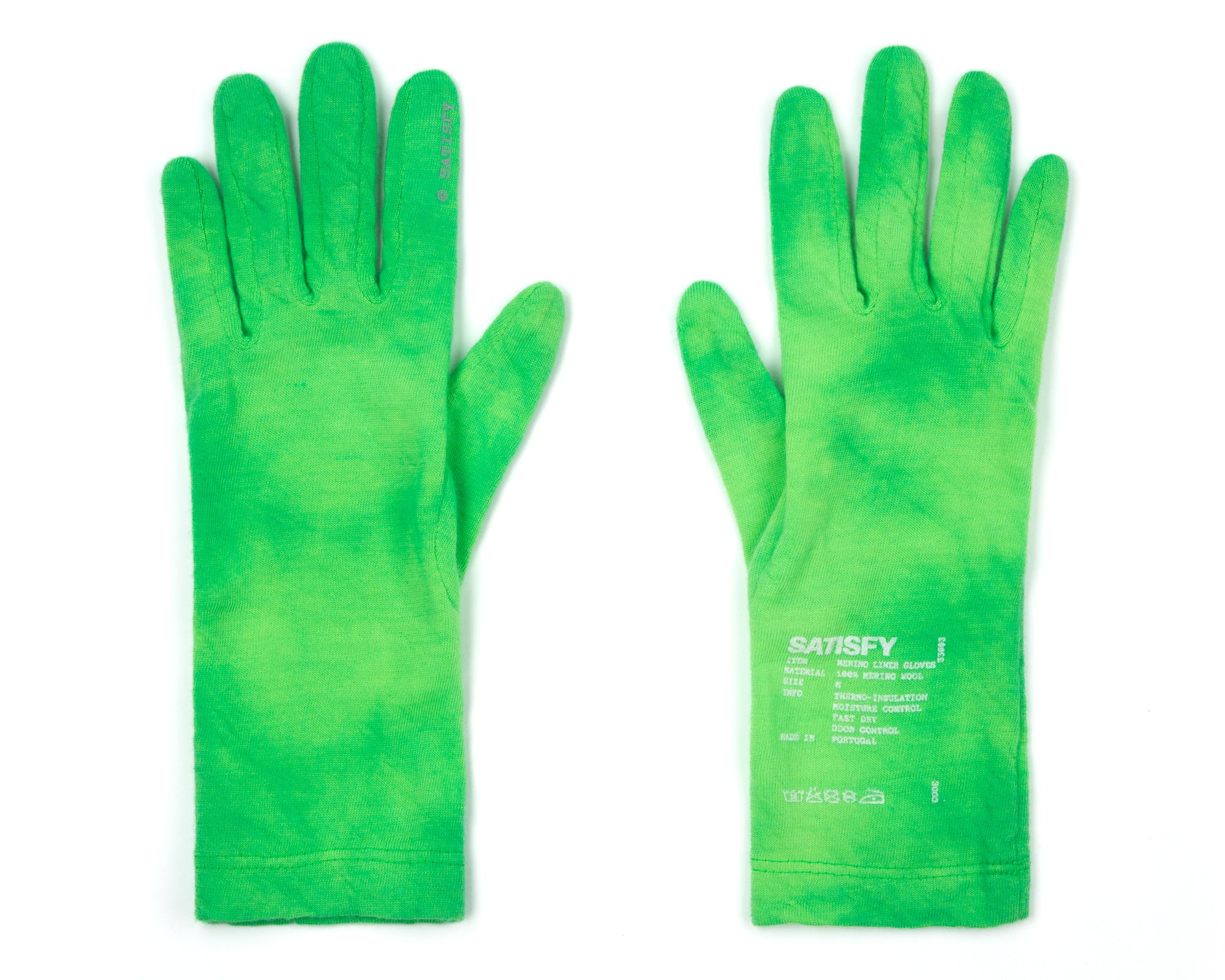 SATISFY - CloudMerino Gloves - Batik Neon Green