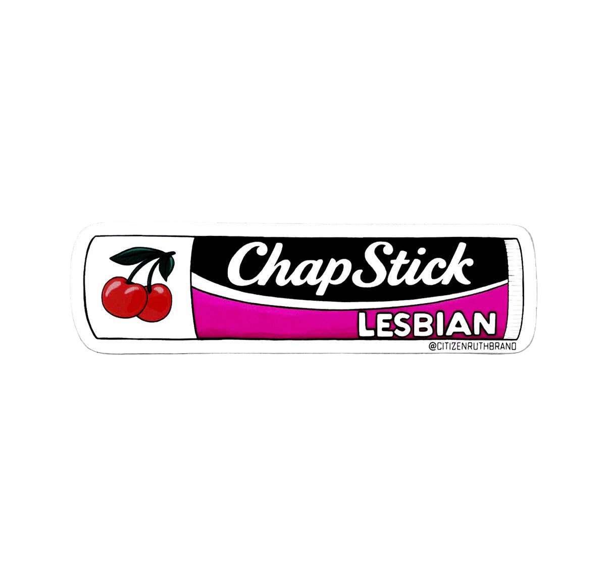 Chapstick Lesbian Vinyl Sticker
