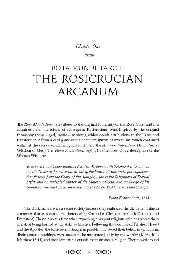 Rota Mundi Tarot: The Rosicrucian Arcanum