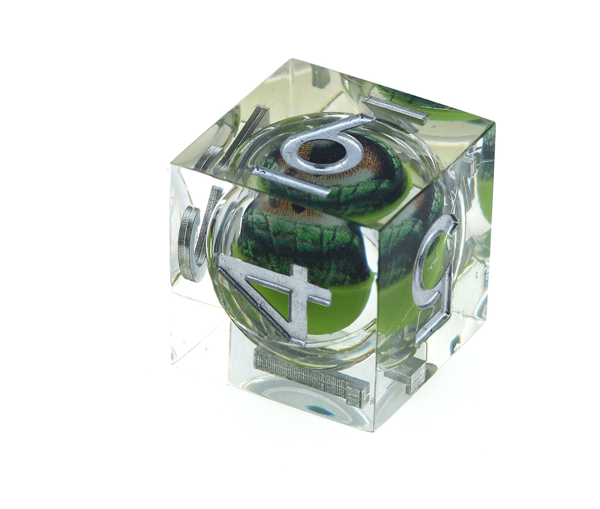 Sharp Edge Moving Eye RPG Dice Set - Green Dragon Eye