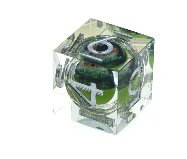 Sharp Edge Moving Eye RPG Dice Set - Green Dragon Eye