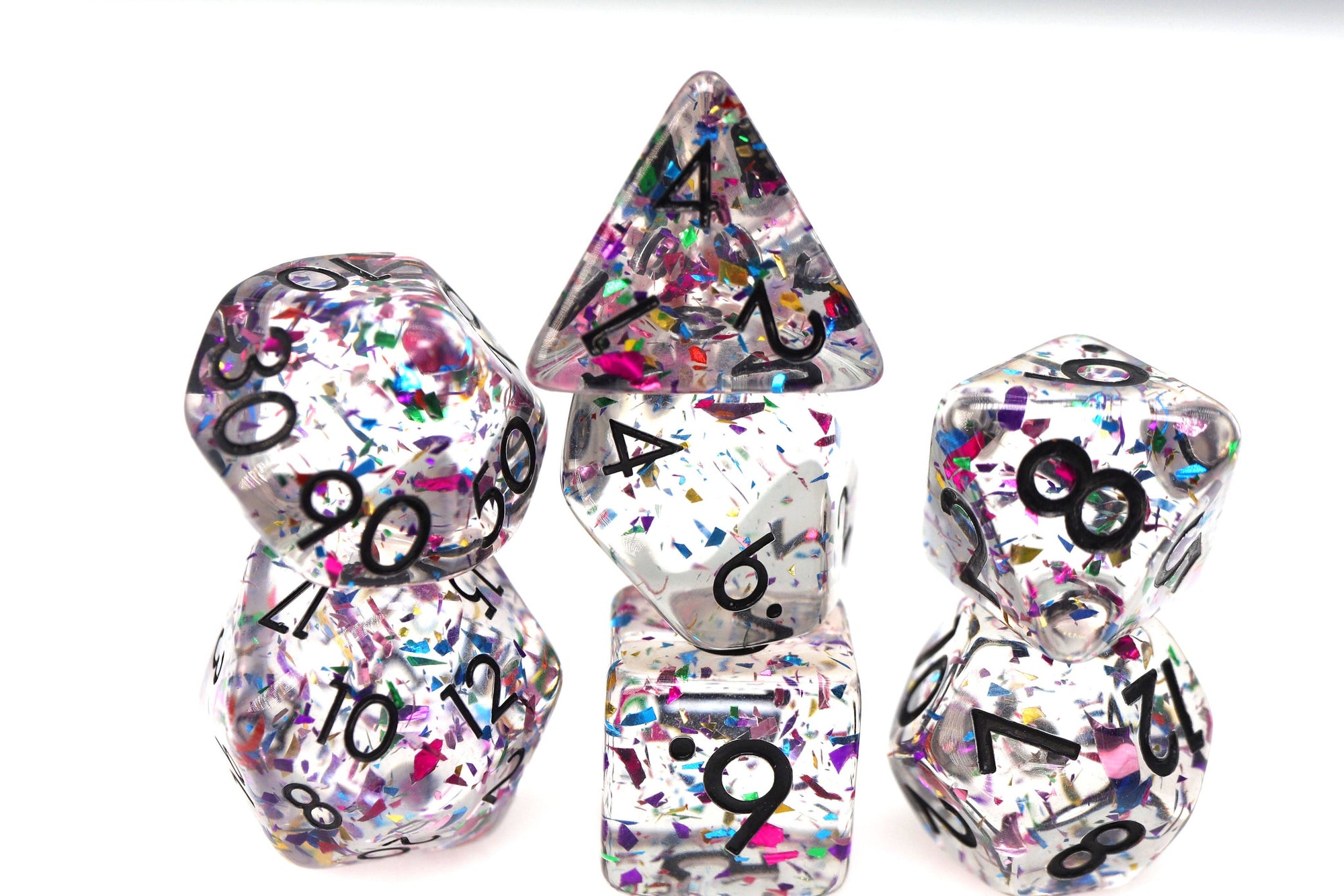 Mylar Glitter Dice Set