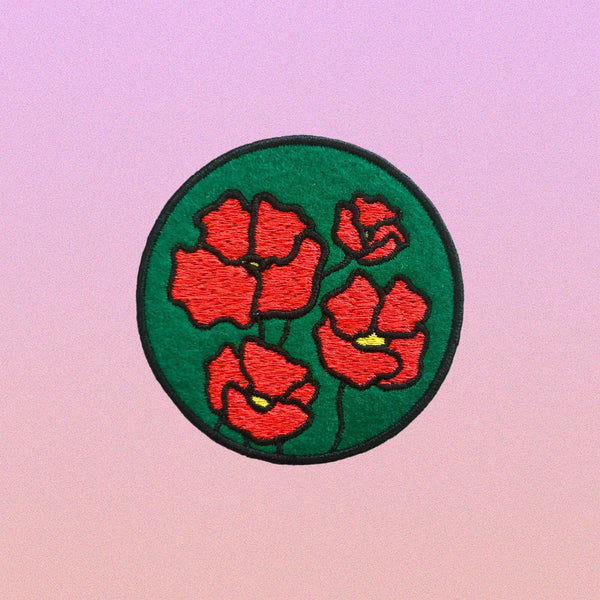 The Space Bureau - Poppy Flower Patch - Iron-on