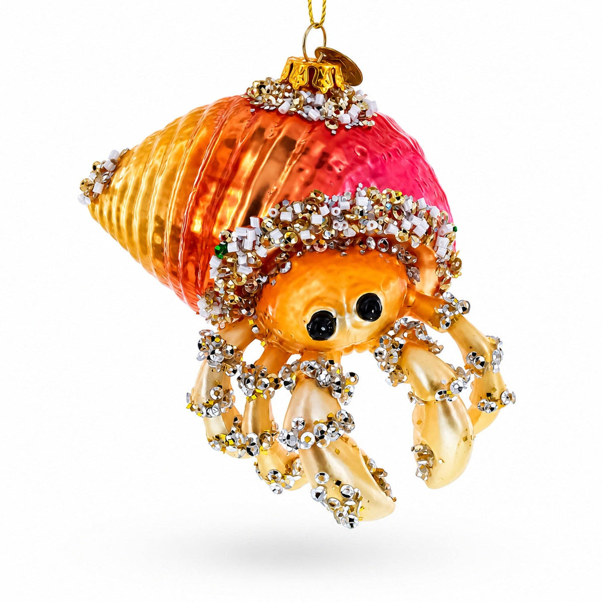 Orange Crab - Glass Ornament