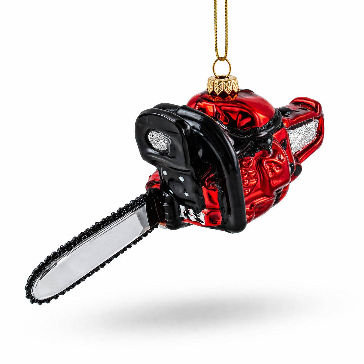 Rustic Chainsaw - Glass Ornament