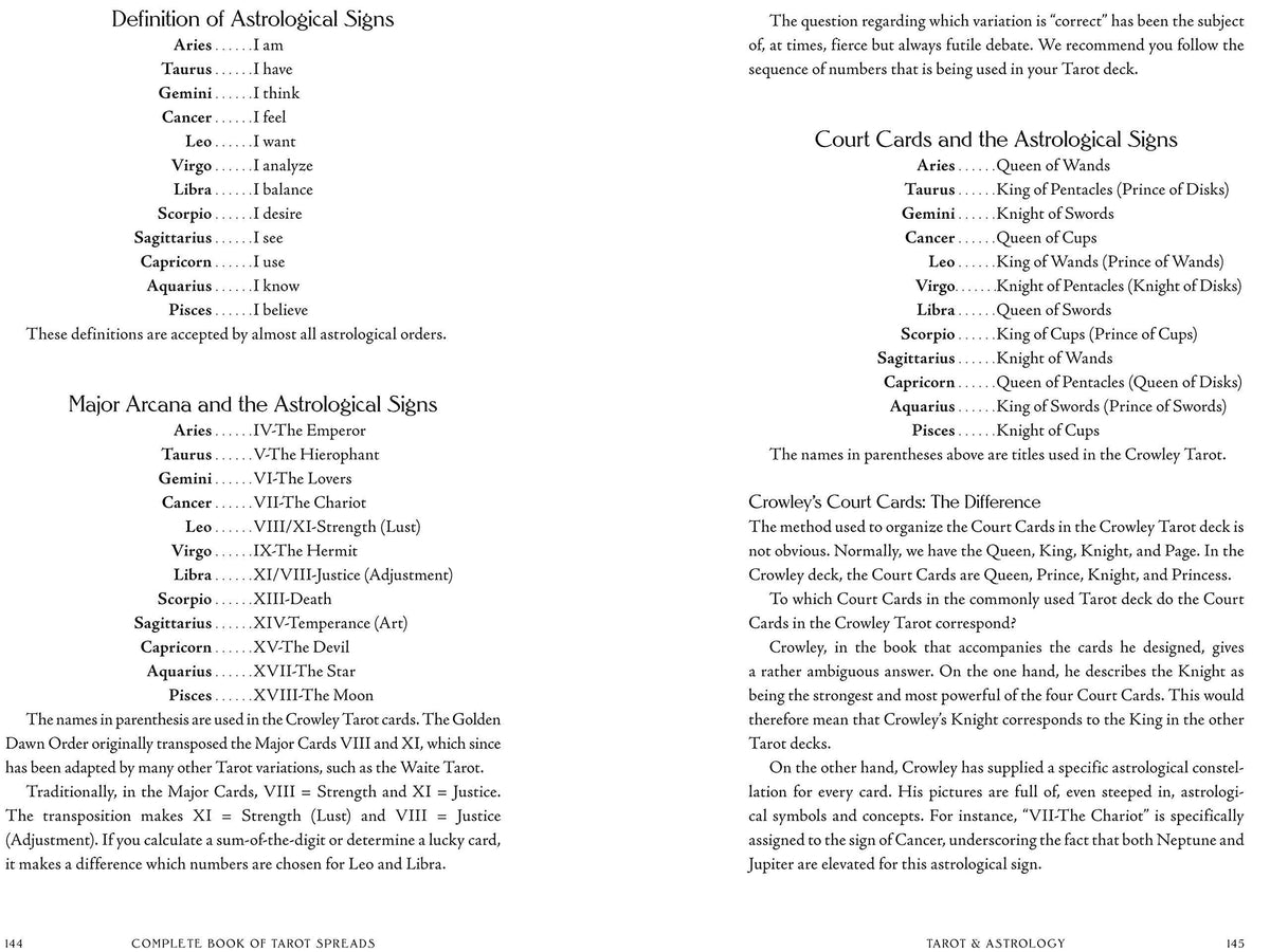 Complete Book of Tarot Spreads by Evelin Burger & Johannes Fiebig