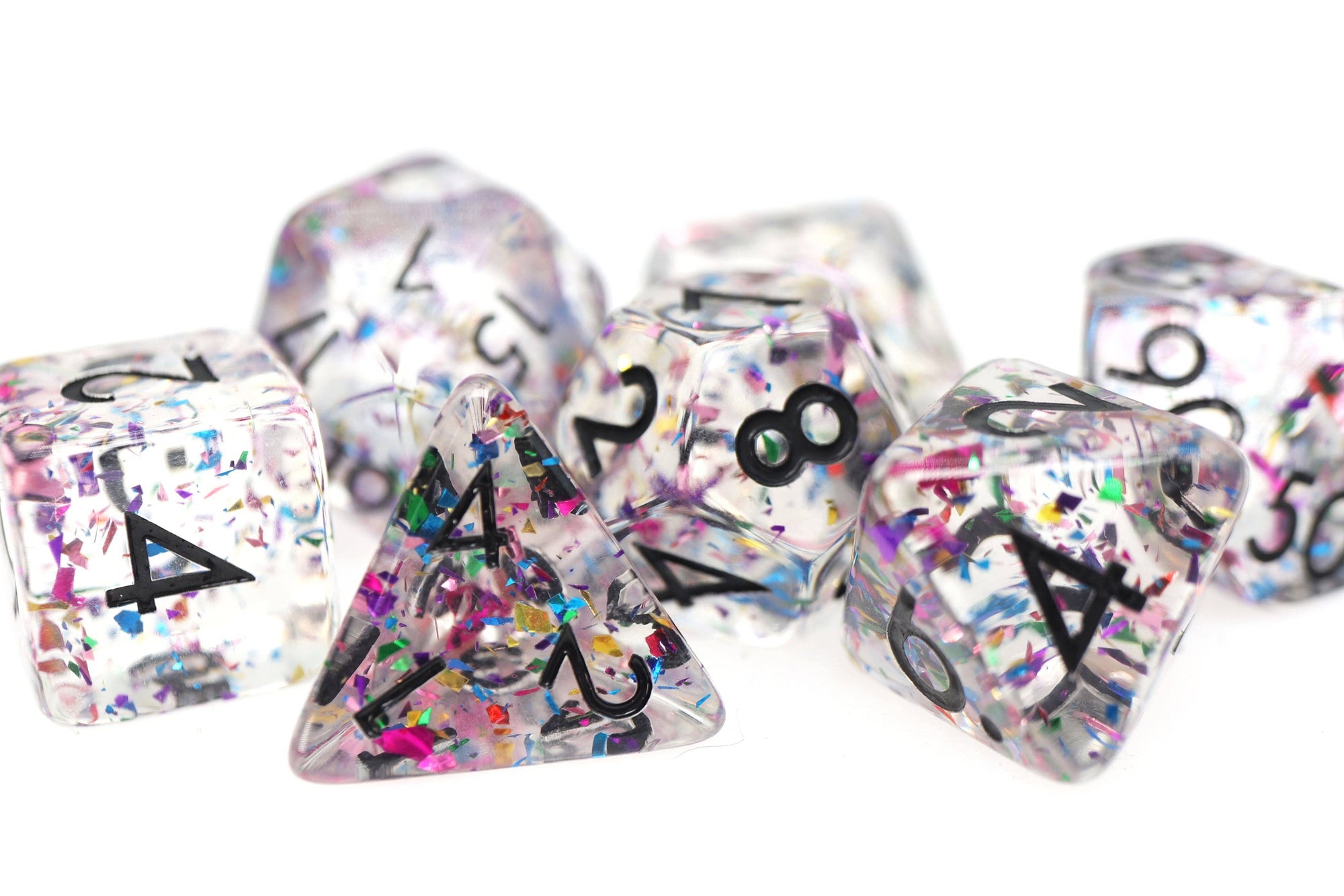 Mylar Glitter Dice Set