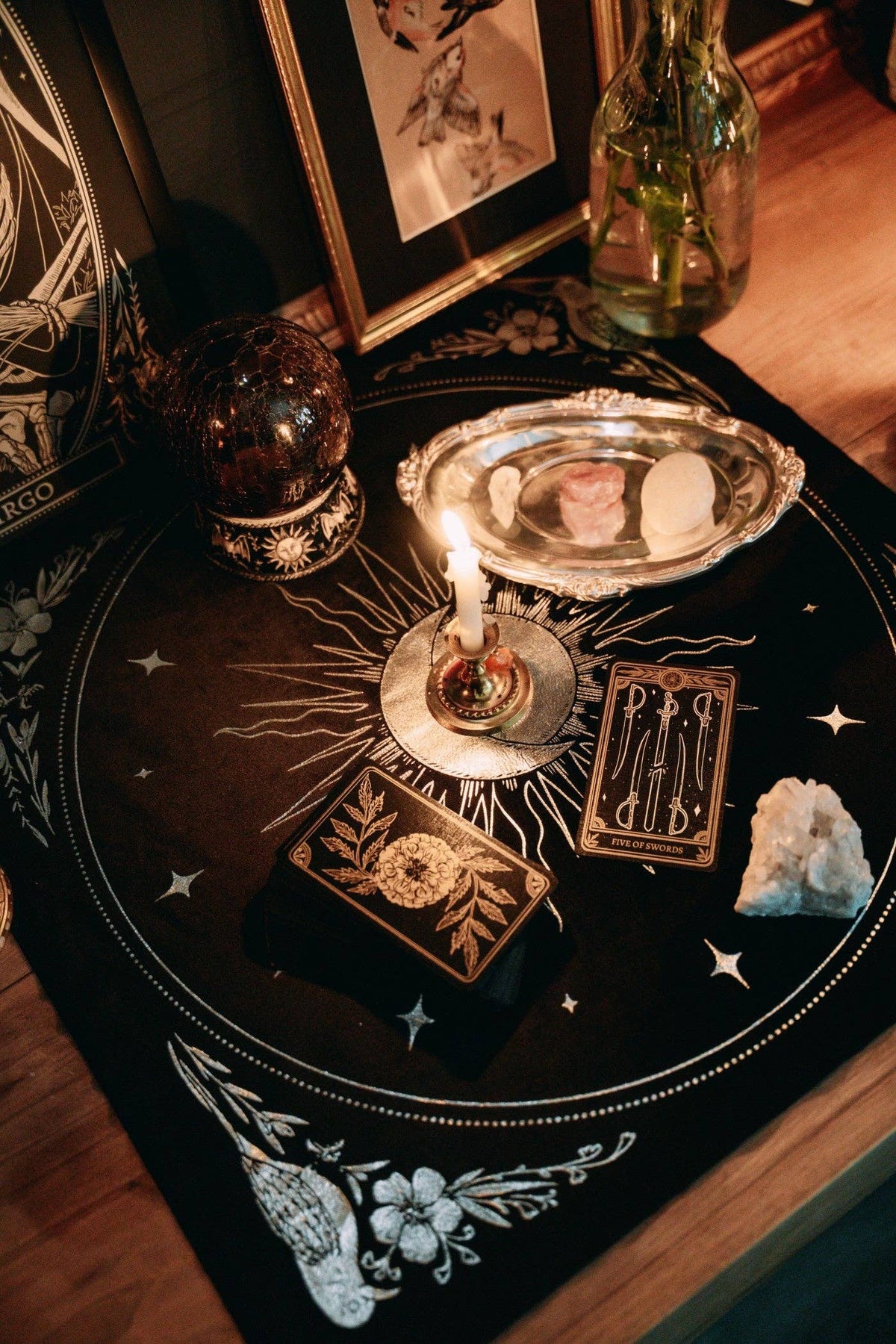 13th Press - Altar Cloth - "Celestial" - Purple Velvet + Gold Foil