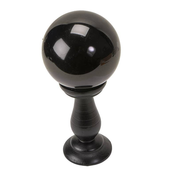 Crystal Ball on Stand - Black