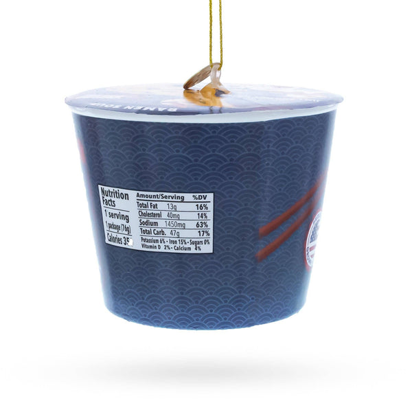Instant Noodle Ramen Cup - Glass Ornament