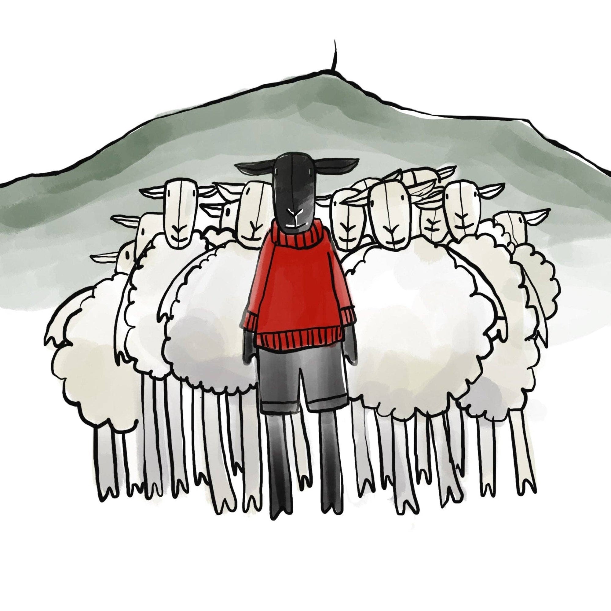 ADADA - Maia The Sheep - Large - Black - No Clothing